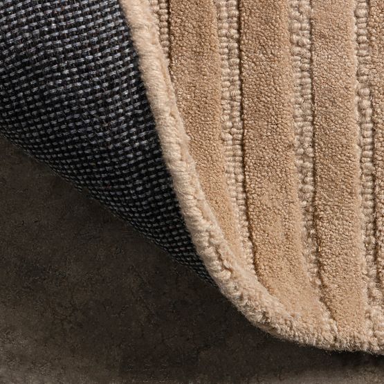 Obdĺžnikový koberec Isla, oblúky, tuftovaný, vlnený, tmavo béžový, Veľkosť kobercov: 190x290