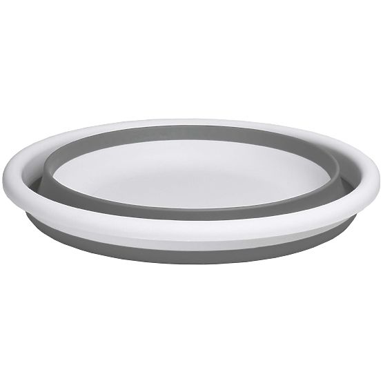 Okrúhla misa 37 cm bielo-sivá ELBA COMPACT 9 litrov