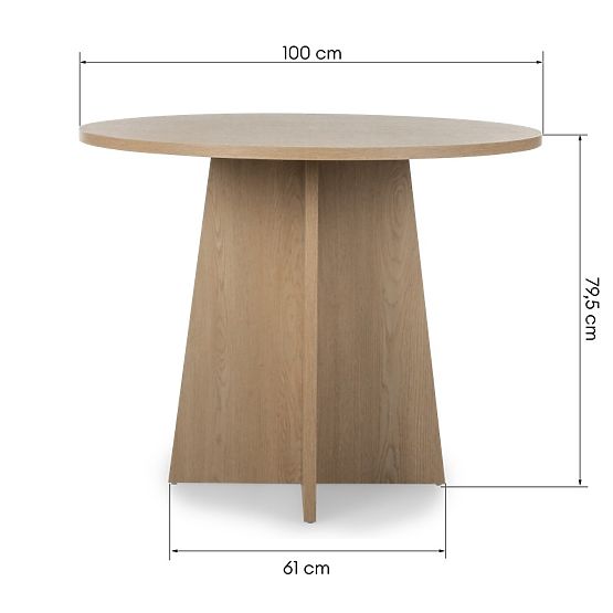 Okrúhly jedálenský stôl Merlo 100 cm, Dub Cremona Torro