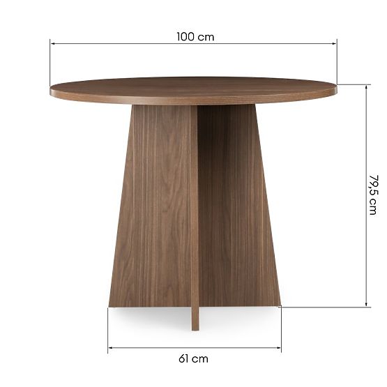Okrúhly jedálenský stôl Merlo 100 cm, orech lincoln