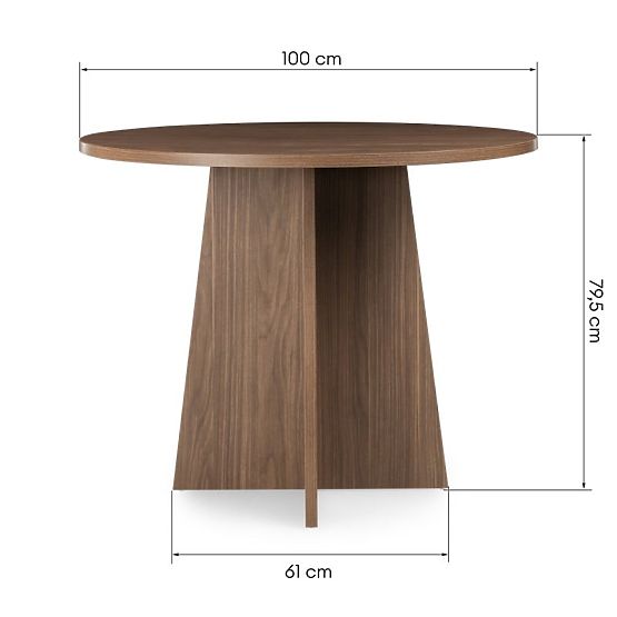 Okrúhly jedálenský stôl Merlo 100 cm, orech lincoln