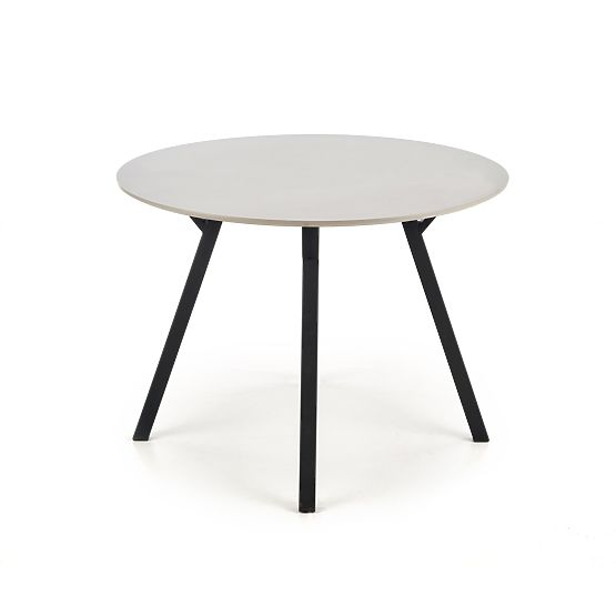 Okrúhly stôl BALROG, konštrukcia - čierna, doska - svetlosivá (2p=1ks)