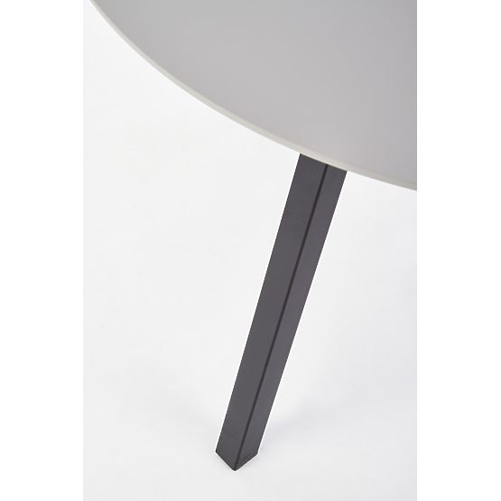 Okrúhly stôl BALROG, konštrukcia - čierna, doska - svetlosivá (2p=1ks)