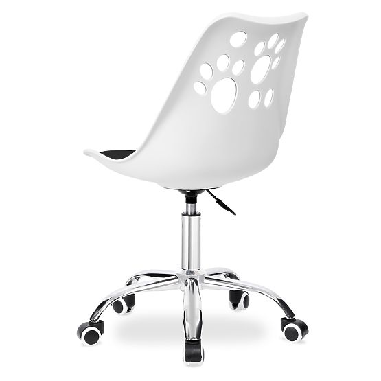 Otočná stolička Grover biela-čierna