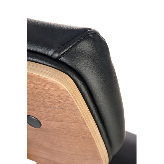 Otočná stolička IGNAZIO, orechová-čierna (1p=1ks)