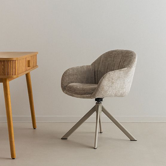 Otočná stolička Kairo, béžová