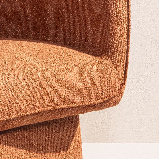 Otočná stolička One medená, boucle