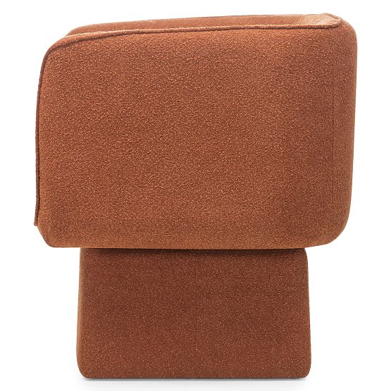 Otočná stolička One medená, boucle