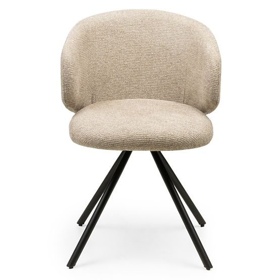 Otočná stolička Pearl mocha, čierne nohy