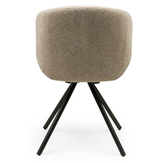 Otočná stolička Pearl mocha, čierne nohy