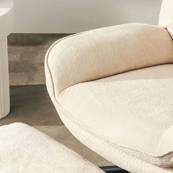 Otočná stolička s podnožkou Verano béžová