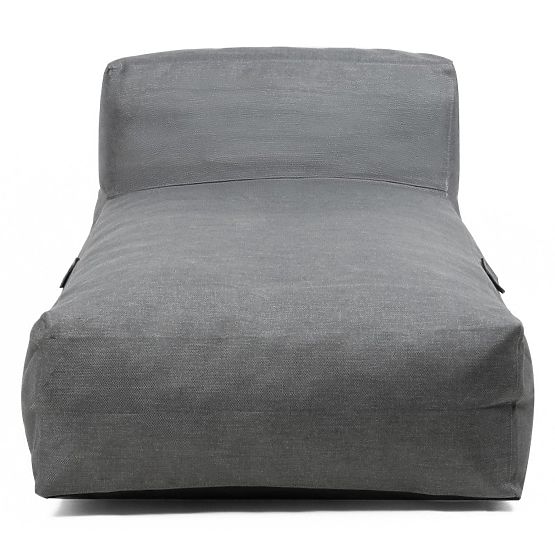 Otoman k záhradnému rohovému setu Vacuum s poťahom, sivá