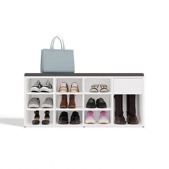 Otvorená botníková skriňa TALLIN BIELA do predsiene