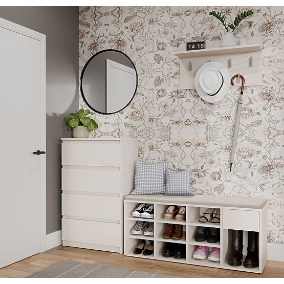 Otvorená Botníková Skrinka TALLIN KAŠMÍR BÉŽOVÁ Do Predsiene