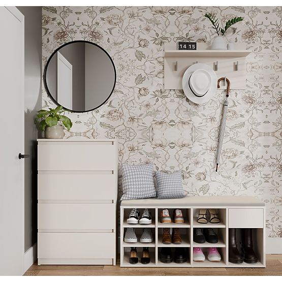 Otvorená Botníková Skrinka TALLIN KAŠMÍR BÉŽOVÁ Do Predsiene