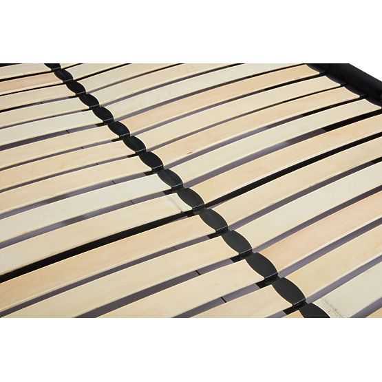 Čalúnená posteľ s vysokým čelom PALLAZO čierna - 160x200 cm