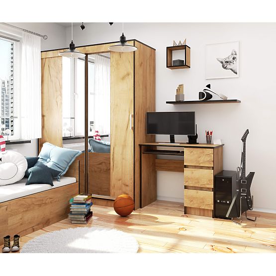 PÍSACÍ STÔL A-6 CLP DUB CRAFT PRAVOSTRANNÝ