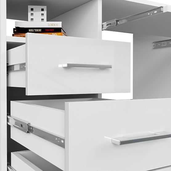 PÍSACÍ STÔL ANA PK BIELY / BIELY LESK