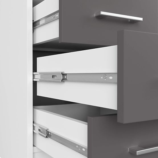 PÍSACÍ STÔL ANA PK BIELY / ŠEDÝ