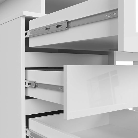 PÍSACÍ STÔL CLP 135cm PK BIELY / BIELY LESK