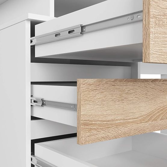 PÍSACÍ STÔL CLP 135cm PK BIELY / SONOMA