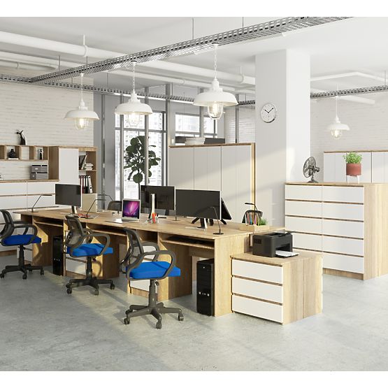 PÍSACÍ STÔL CLP 135cm PK SONOMA / BIELY