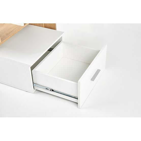 Písací stôl GROSSO - zlatý dub / biela