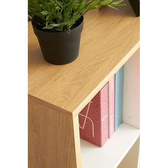 Písací stôl GROSSO - zlatý dub / biela