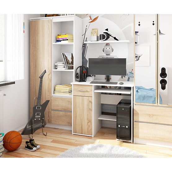 PÍSACÍ STÔL JAY PK BIELY / SONOMA