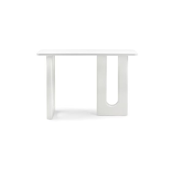 Písací stôl/konzola Lichi 120 cm, biela, oblúky