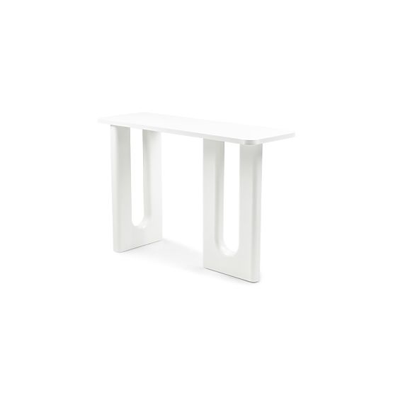Písací stôl/konzola Lichi 120 cm, biela, oblúky