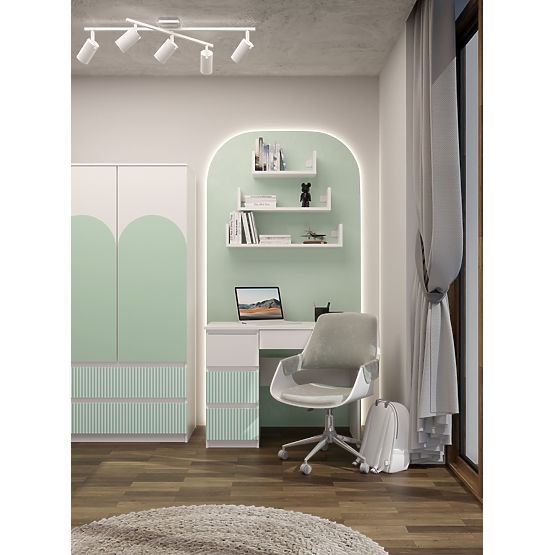 Písací stôl Mijas ĽAVÝ ARTESO MINT Mätový