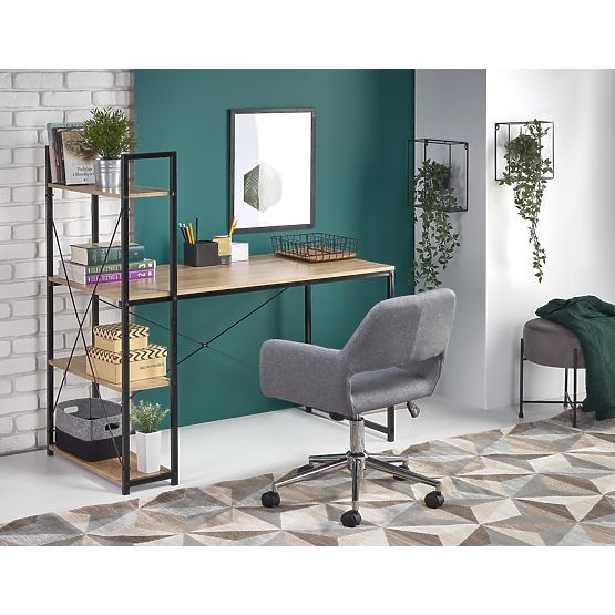 Písací stôl NARVIK B1 - dub sonoma/čierny