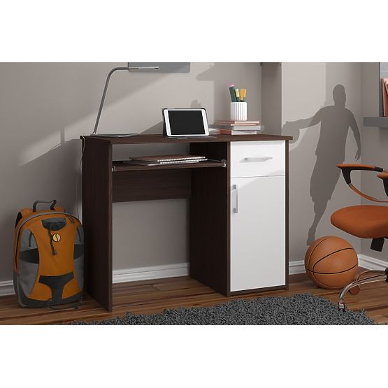 PÍSACÍ STÔL PIN WENGE / BIELY