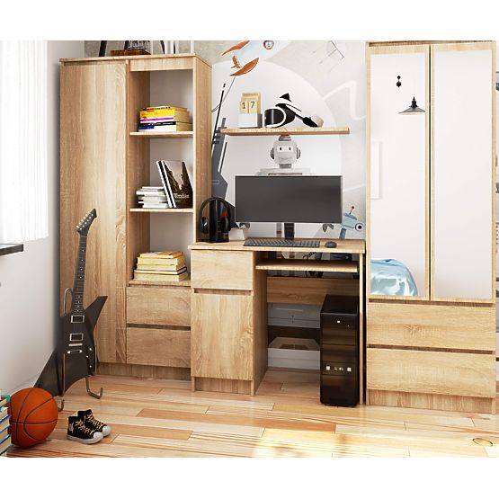 POČÍTAČOVÝ STÔL 90 cm PIXEL ĽAVÝ PK SONOMA