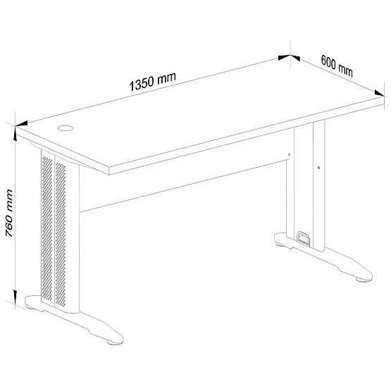 POČÍTAČOVÝ STÔL BM-135 ŠEDÝ