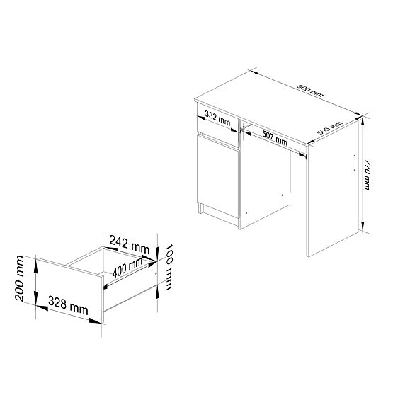 POČÍTAČOVÝ STÔL PIKSEL PK DUB CRAFT - ĽAVÝ