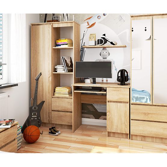 POČÍTAČOVÝ STÔL PIKSEL PK SONOMA - PRAVÝ