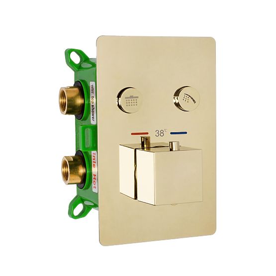 Podomietková sprchová sada s termostatom FENIX DAVIS Zlatá + BOX