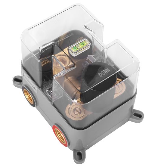 Podomietková sprchová sada s termostatom LUNGO Čierna + BOX