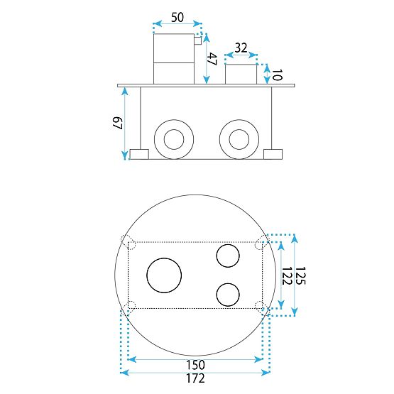 Podomietková sprchová sada s termostatom Rea Lungo Diamond Zlatý+ BOX