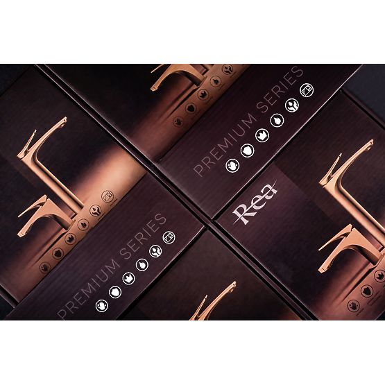 Podomietková Umývadlová Batéria REA Joe Zlatá Kartáčovaná