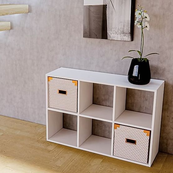 Policový regál 2x3 - biely