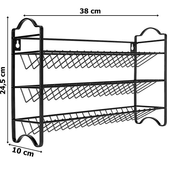 Poschodový stojan na korenie ENELDO 24 pohárov + 72 nálepiek