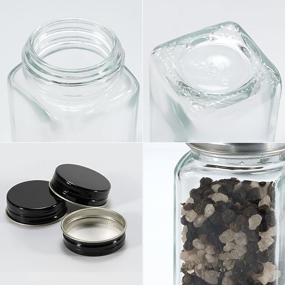 Poschodový stojan na korenie ENELDO 24 pohárov + 72 nálepiek