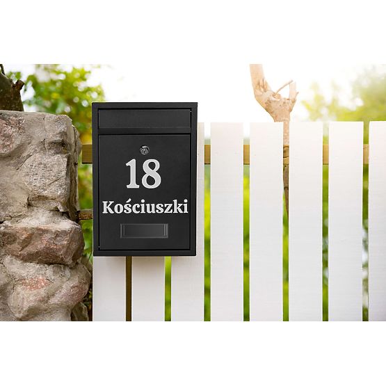 Poštová schránka na listy Gustav čierna s nápismi