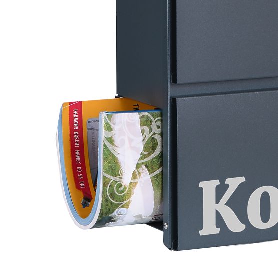 Poštová schránka na listy Vidar antracit s nápismi