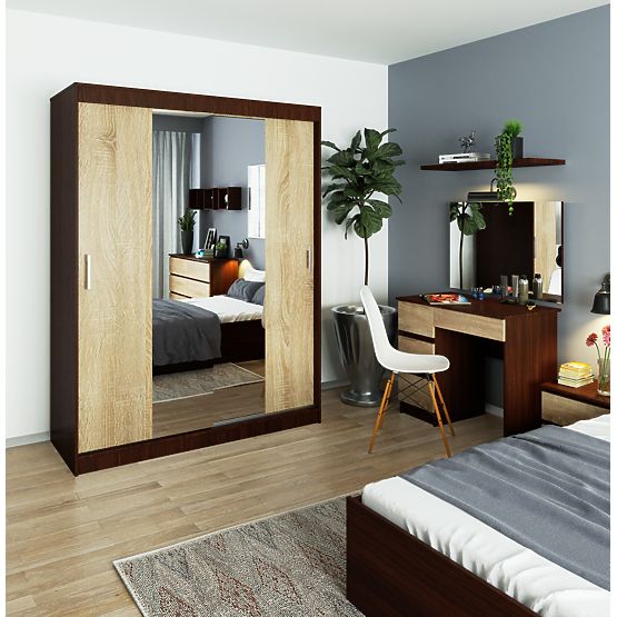 POSUVNÁ SKRIŇA 150cm CLP WENGE / SONOMA