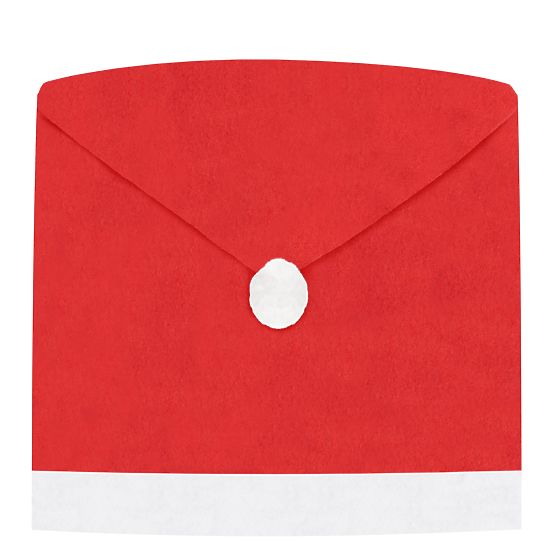 Poťah na stoličku v tvare čiapky Santa Clausa 2 ks