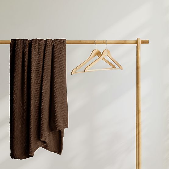 Prehoz HENRY hnedý s žakárovým vzorom moderný štýl 220x240